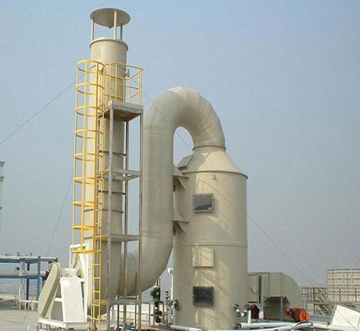 潍坊某塑胶厂酸气处理喷淋塔案例